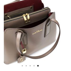 Marc Jacobs The Editor Leather Tote (Grey/Red)